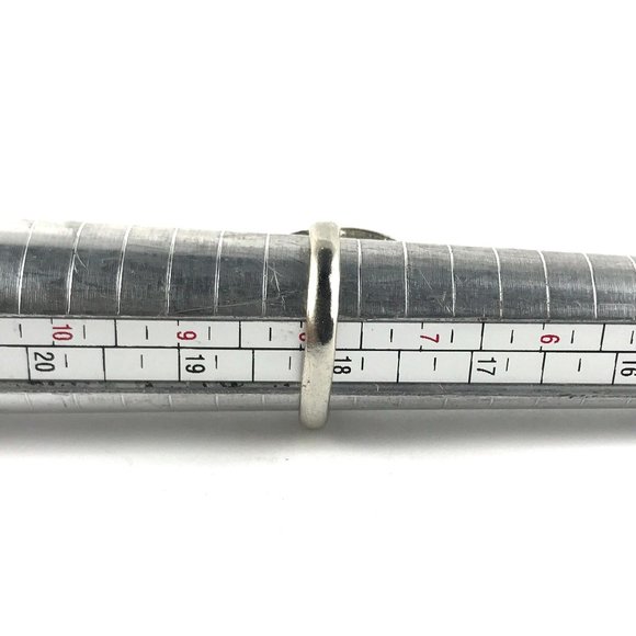 Silver Tone Rhinestone Moon Ring Size 8 - Picture 4 of 4